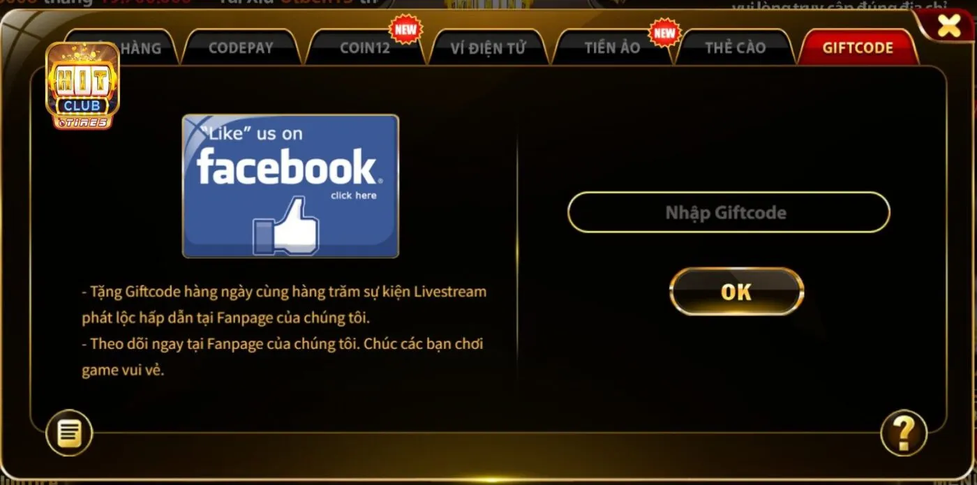 Phương thức giao dịch qua giftcode 